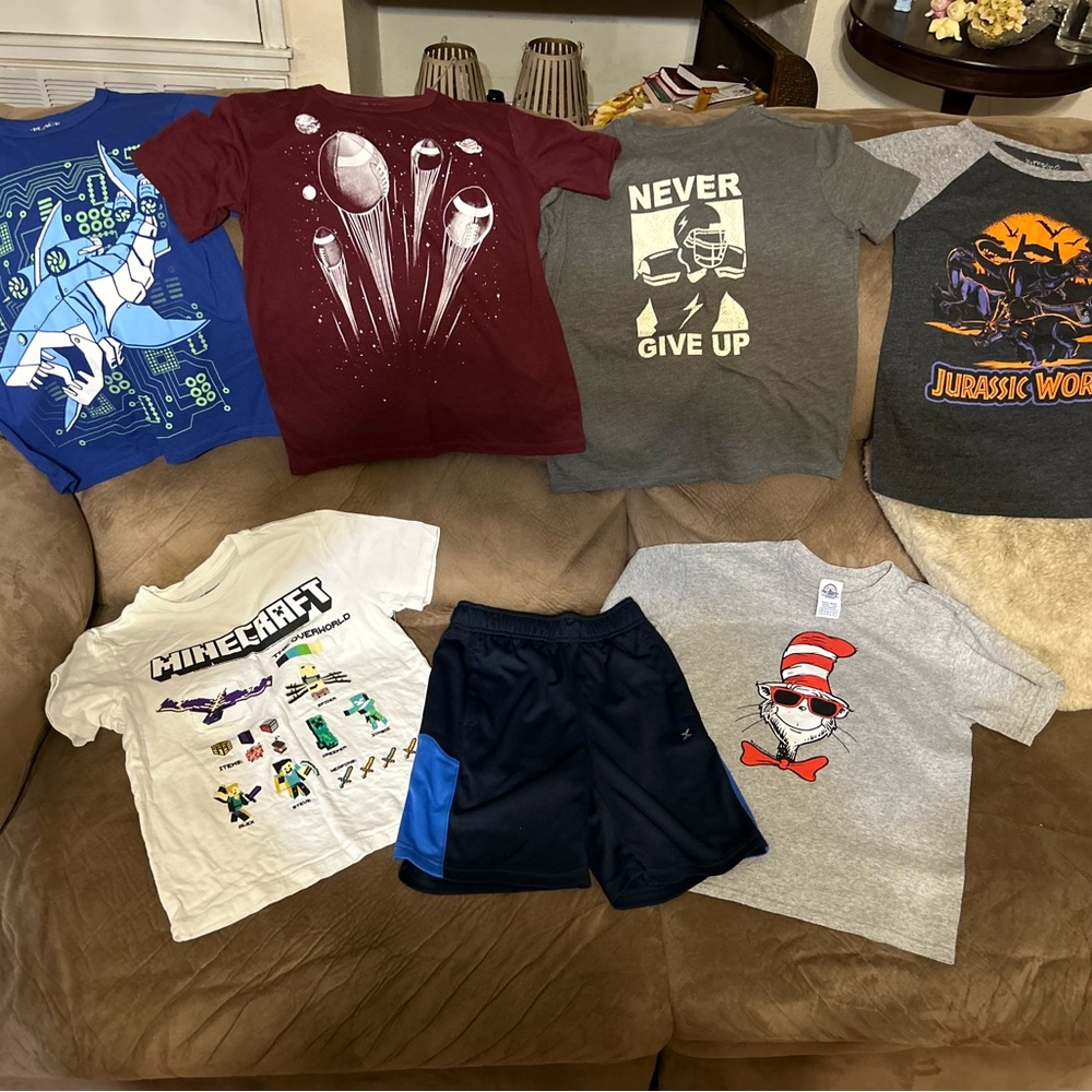 Assorted Graphic T-Shirts and Shorts Set